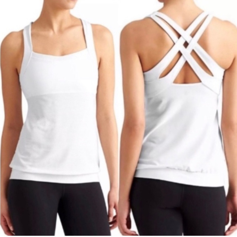 Athleta White Athletic Tank Top